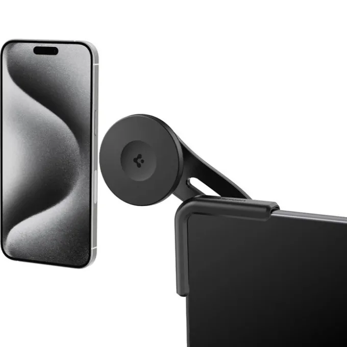 UCHWYT SAMOCHODOWY SPIGEN TESLA TAPLOCK MAGSAFE CAR MOUNT HOLDER BLACK SCREEN
