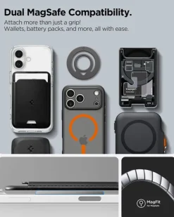 UCHWYT SPIGEN DUAL POP MAGSAFE SLIM MARBLE GRAY