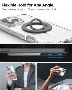 UCHWYT SPIGEN DUAL POP MAGSAFE SLIM MARBLE GRAY