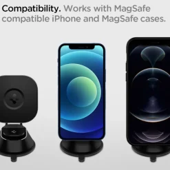 Uchwyt Spigen ITS35 Magnetyczny Magsafe Na Deskę Dashboard Car Mount Black