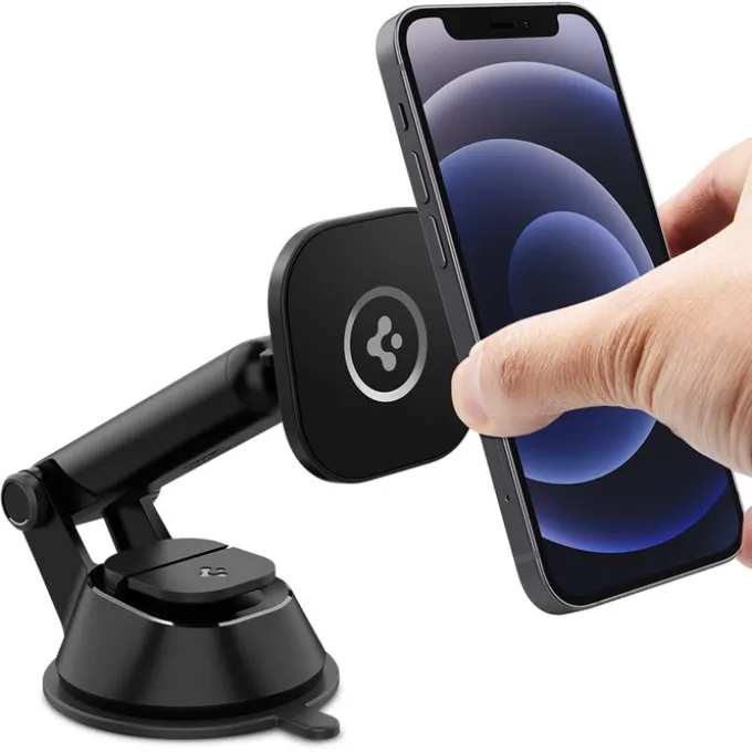 Uchwyt Spigen ITS35 Magnetyczny Magsafe Na Deskę Dashboard Car Mount Black