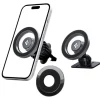 UCHWYT SPIGEN MFT13 MAGNETIC MAGSAFE DASHBOARD & VENT CAR MOUNT SREBRNY