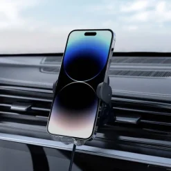 Uchwyt Spigen Uts12w Onetap Universal Vent Car Mount Wireless Charger Black
