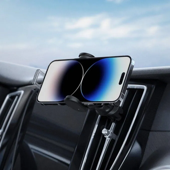 Uchwyt Spigen Uts12w Onetap Universal Vent Car Mount Wireless Charger Black
