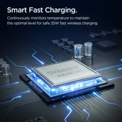 UCHWYT Z ŁADOWARKĄ BEZPRZEWODOWĄ SPIGEN ESSENTIAL EV25MFAQ Qi2.2 PELTIER MAGSAFE DO KRATKI NAWIEWU CZARNA