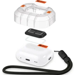 ZAMYKANIE DO ORYGINALNEGO ETUI SPIGEN AIRPODS PRO 2 1 GEN LOCK FIT M CARBON
