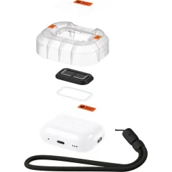 ZAMYKANIE DO ORYGINALNEGO ETUI SPIGEN AIRPODS PRO 2 1 GEN LOCK FIT M CARBON